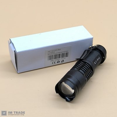 Ліхтарик алюм K11-RED zoom +1хAА/(акб14500) 1режим