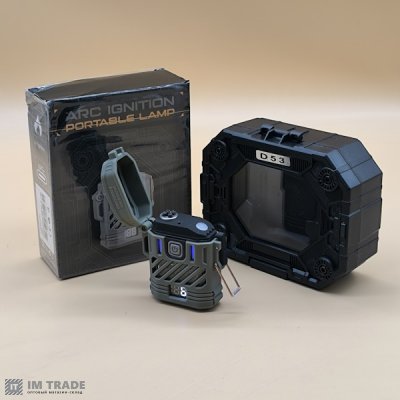 Ліхтар МУЛЬТИф. вб.акум пласт D53-2LED +BOX,запаль.,LCD,TypeC 3+1реж