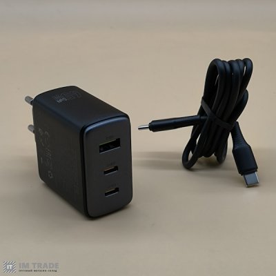 СЗУ Hoco C160A Upgrade PD65W(2C1A) charger set(C to C) чорний