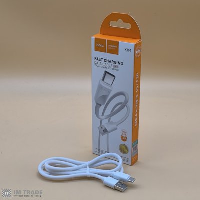 Кабель USB / TYPE-C  1м Hoco X114 Energy білий
