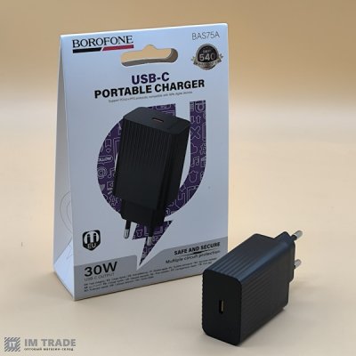 СЗУ BOROFONE BA75A Powerful PD30W+QC3.0  чорний