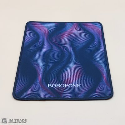 Килимок BOROFONE BG12 тканина прогумована чорной-рожевий