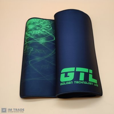 Килимок GTL Gaming XL, Black-Green 1, 600х300х3 мм, антиковзна основа, захист від вологи
