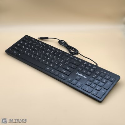 Клавиатура Defender Balance LQ, Rainbow RGB-підсвічування, низький хід клавіш