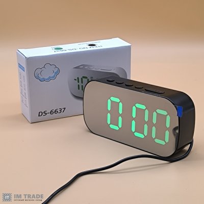 Годинник настільний від мережі та від батарейок DS-6637