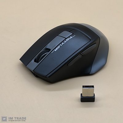 Миша A4Tech Fstyler FG35CS Plus "Fstyler" Silent, Black/Grey, USB 2.4GHz, АКБ