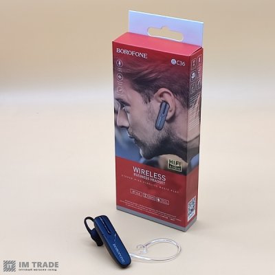 Bluetooth (моно) BOROFONE BC36 чорна