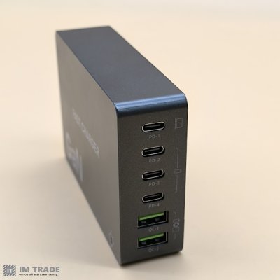 Мережевий зарядний пристрій  GAN3 WLX-F8A-420W (1Type-C-300W+2Type-C-300W+1Type-C-20W+2USBQC3.0-20W)