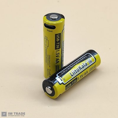 Акумуляторы LiitoKala Li-ion (R6,2400mAh)/ (USB-T36)  USB 1.5V ціна за шт