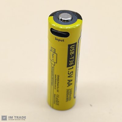 Акумуляторы LiitoKala Li-ion (R6,2400mAh)/ (USB-T36)  USB 1.5V ціна за шт