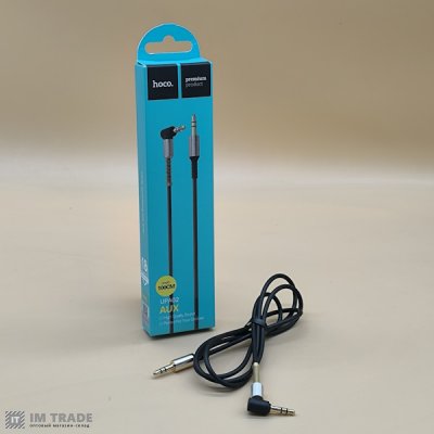 кабель аудио Aux Hoco UPA02 2 pin 1м чорний