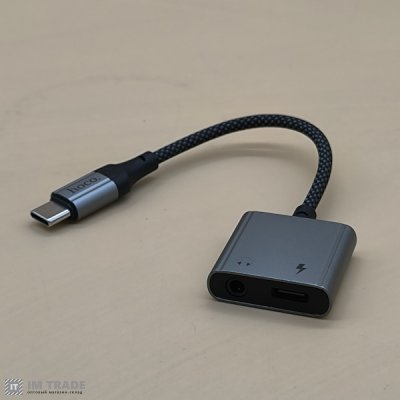 Переходник TYPE-C / 3,5 + TYPE-C (додат. живл) Hoco UPA34