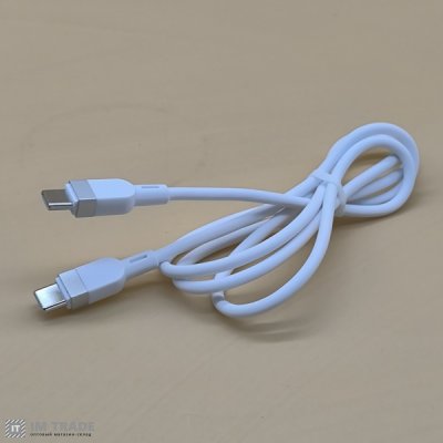 кабель Type-C to Type-C HOCO X109 silicone 1м білий