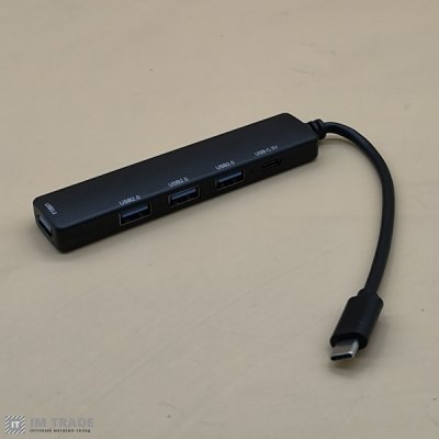 HUB Type-C 4 порта USB 3.0  + Type-C PD 100 Вт (6)