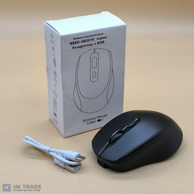 Миша REED GB2010 чорна акумуляторна бездротова (BT5.2/BT3.0) (500мА)