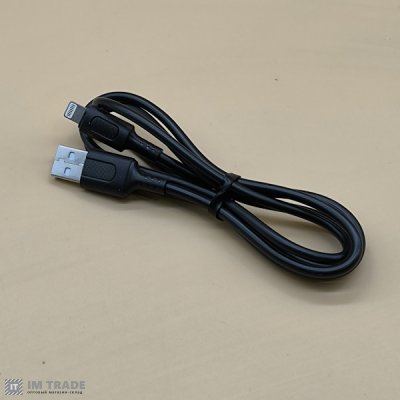 кабель Iphone 5G 1м BOROFONE BX111 Feliz charging  чорний