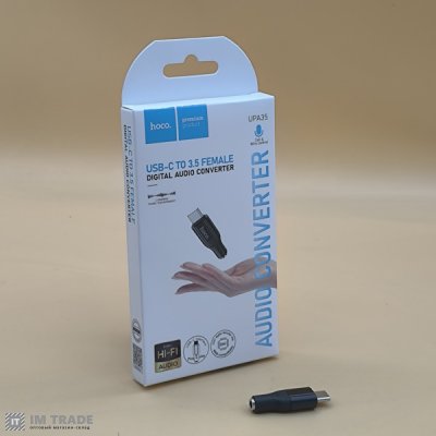 Переходник TYPE-C / AUX 3.5 Hoco UPA35 чорний