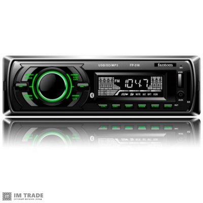 Автомагнитола FANTOM FP-316 Black/Green