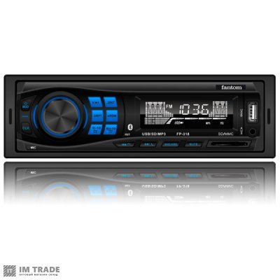 Автомагнитола FANTOM FP-318 Black/Blue