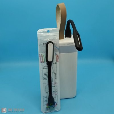 USB ліхтарик з гнучкою ніжкою чорний  5V/1.2W