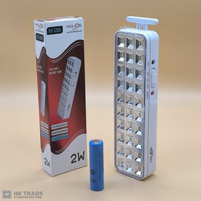 Ліхтар лампа вб.акум БАЗУКА HS-5205 (30 SMD) аварійне освітлення  