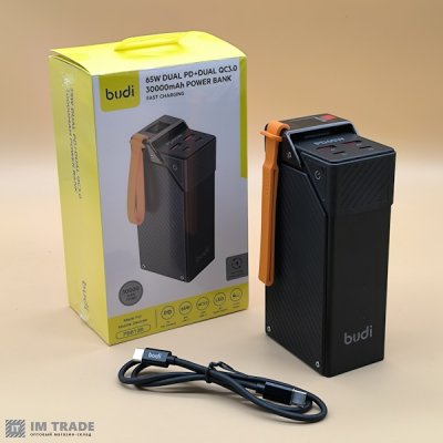 Банк заряда 30000 mAh BUDI PB810B  65W