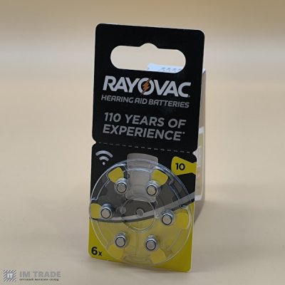 bat воздушно цинковая  Rayovac Zinc Air 10  (уп 6 шт) ціна за шт.