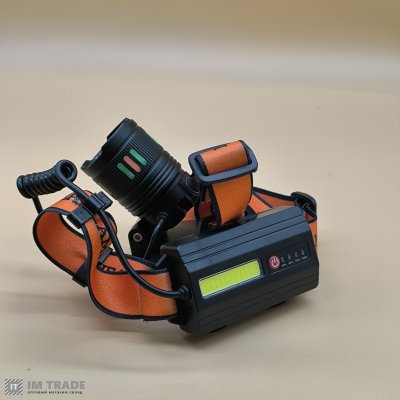 Ліхтар налоб акум BL-T203-TG (PM10-TG+СОВ біл.черв.) zoom TypeC, 2х18650 1+3реж