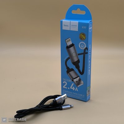 кабель Iphone 5G 1м HOCO X117 чорний