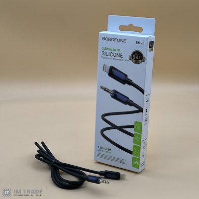 кабель AUX > iPhone 1m BOROFONE BL20чорний