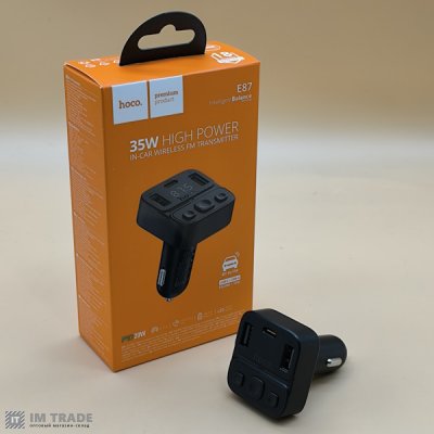 FModulator Hoco E87 + bluetooth PD35W  (2USB/1Type-C)