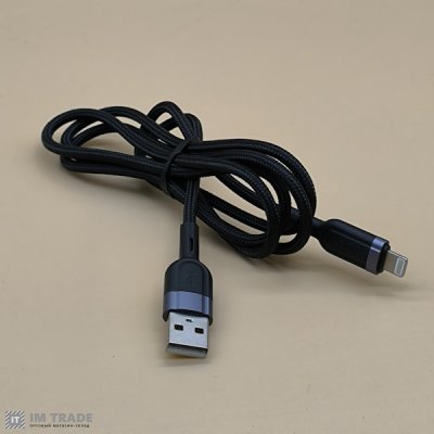 кабель Iphone 5G 1м Hoco U117 Smart 1.2м 2.4A чорний