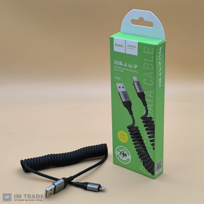 кабель Iphone 5G 1м HOCO X121 чорний