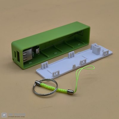 Банк заряда BOX пластик, USB (1x18650)