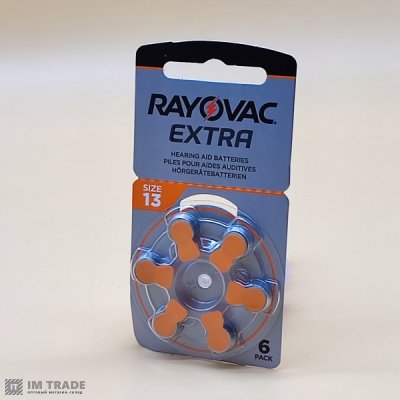 bat воздушно цинковая  Rayovac Zinc Air 13 (упаковка 6 шт) ціна за шт