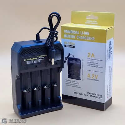 Заряд. пристрій уні-ний для АКБ на 4 АКБ MS-5D84A  USB  4.2V/2A