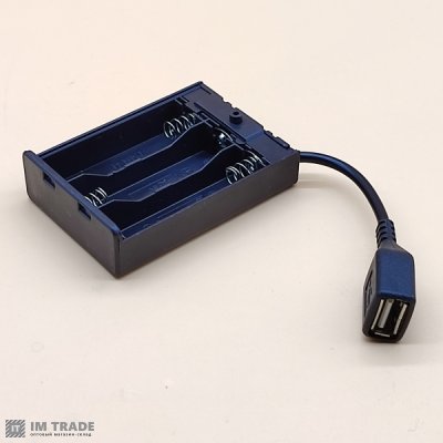 Корпус с выходом USB для 3 шт аккумулятора и батареек R6(AA)