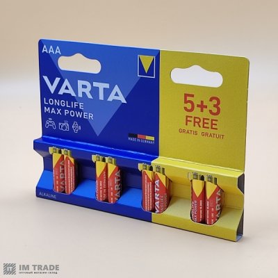 LR-3 VARTA Maxi Tech(LongLife MAX Power) ціна за шт..замовлення кратно 8