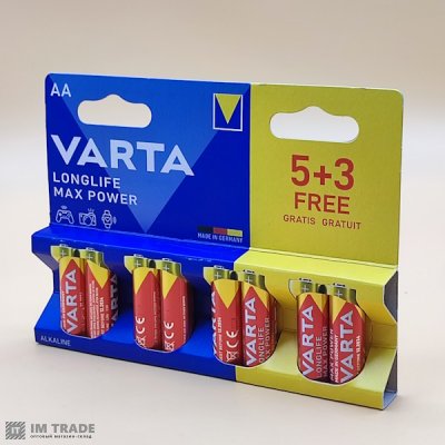 LR-6 VARTA Maxi Tech ( MAX Power)  ціна за шт..замовлення кратно 8