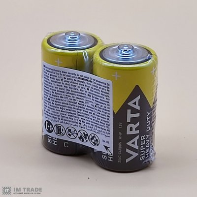 R-14-VARTA Super Heavy Duty  ціна за шт...замовлення кратно 2
