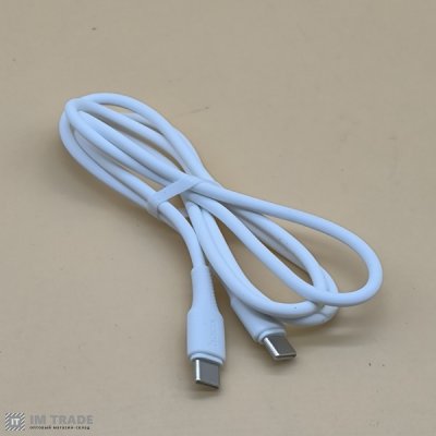 кабель Type-C to Type-C HOCO X120 Beneficio 60W 1м білий