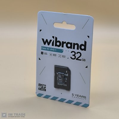 Карта памяти 32 Gb microSDHC Wibrand , Class10