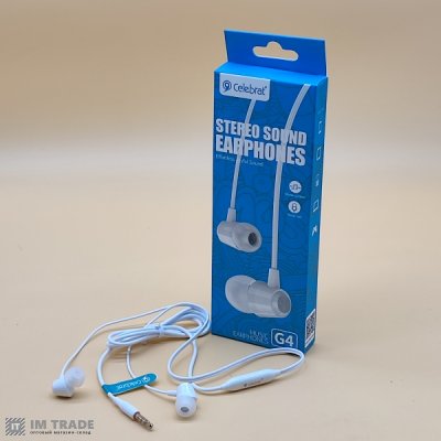 Гарнітура Celebrat G4white +mic (гарнитура)