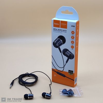 Гарнітура HOCO M108 Spring metal Metal Gray