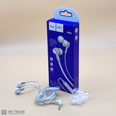 Гарнітура HOCO M86 white +mic