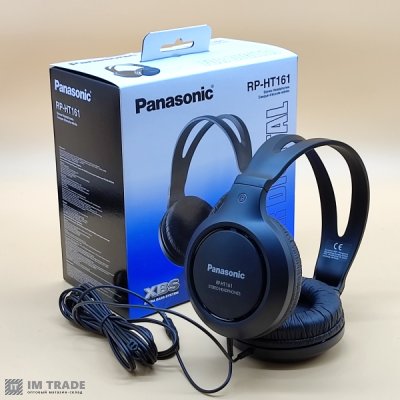 Навушники Panasonic RP-HT161E-K чорні, дротові, накладні