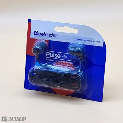 Навушники Defender Pulse 429 чорні (гарнітура)