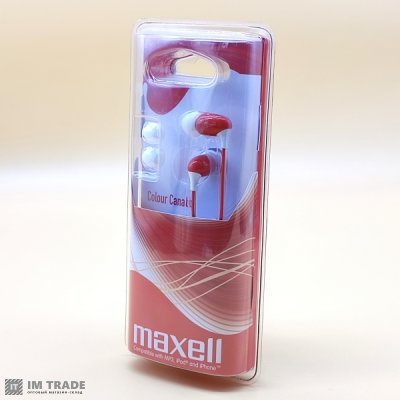 Навушники Maxell canalz (оригінал) червоні