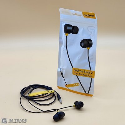 Навушники Realme RMA101 black +mic (гарн) (зажим) 1