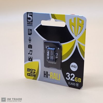 Карта памяти 32 Gb microSDHC HI-RALI, Class10